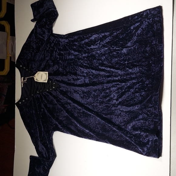 Entro Violet Blue Top Size M - Picture 1 of 10